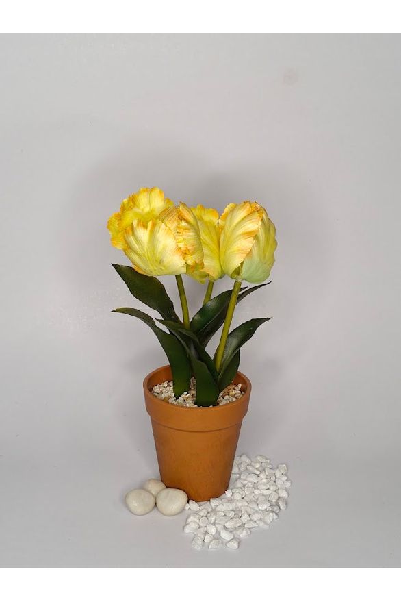 Artificial Tulip Flower Plant - 25cm with pot