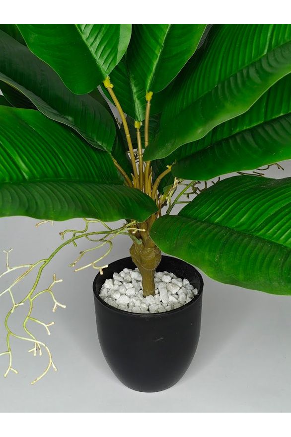 Artificial Small Banana - 30cm with basic black pot