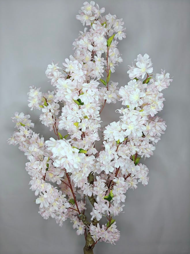 Artificial Light pink Cherry Blossom Plant - 120cm with basic black pot