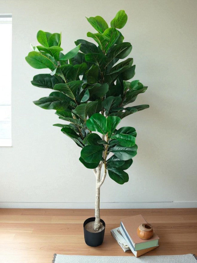 Artificial Fiddle Leaf Plant - 140cm with basic black pot