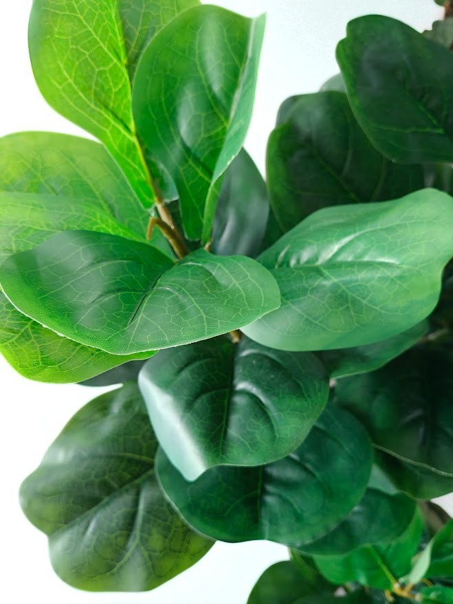 Artificial Fiddle Leaf Plant - 140cm with basic black pot