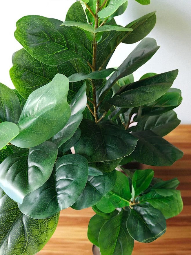 Artificial Fiddle Leaf Plant - 140cm with basic black pot