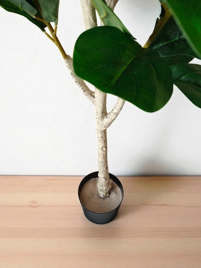 Artificial Fiddle Leaf Plant - 140cm with basic black pot