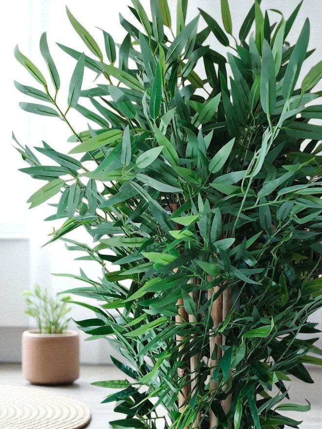 Artificial Bamboo plant - 120cm with basic black pot