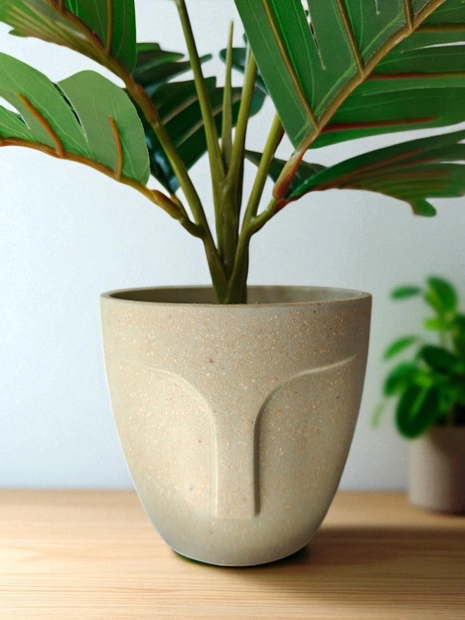 Artificial Small Table Top palm plant in face planter - 30cm with pot